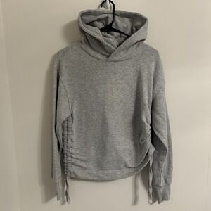 Aerie Women's Hoodie Sweatshirt Draw String Scrunched Side Gray Size‎ XS